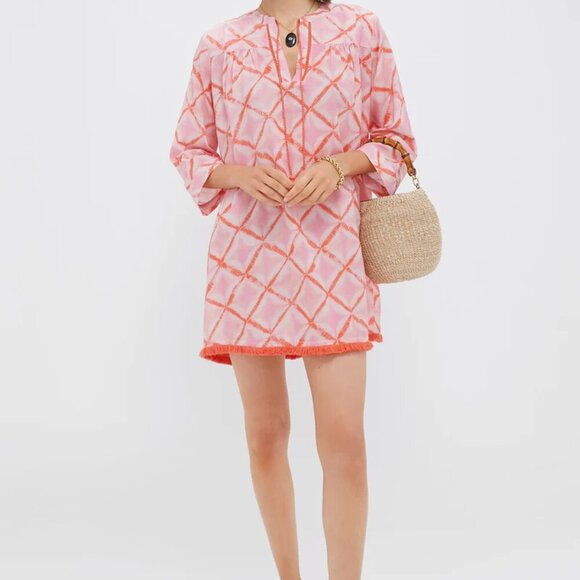 Tuckernuck Cover-up / Mini Dress - NWT! Pink & Coral - Picture 5 of 5